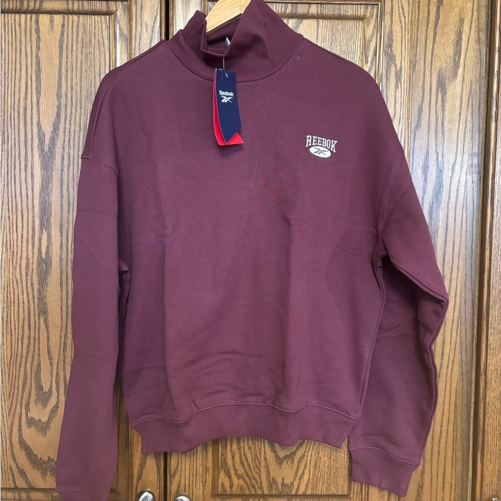 Reebok Men's Burgundy Turtleneck Sweatshirt small